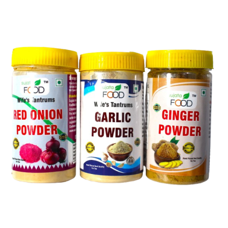 Ginger garlic onion powder pack of 3, no preservatives