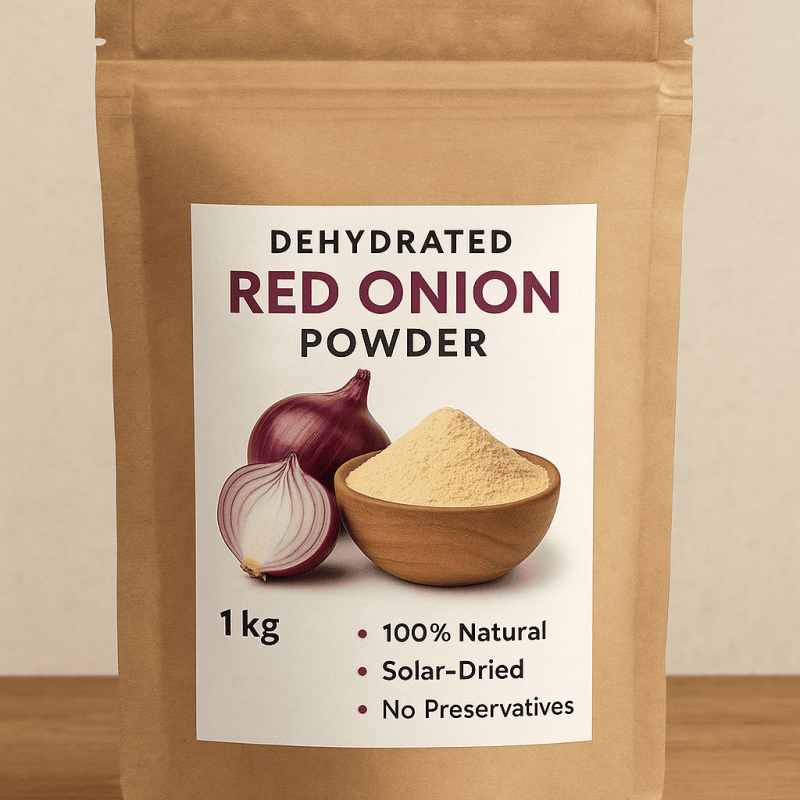 Buy Dehydrated Red Onion Powder 1 Kg – 100% Natural, Solar-Dried, Preservative-Free