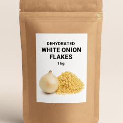Buy Dehydrated White Onion Flakes 1 Kg – 100% Natural, Preservative-Free, Bulk Pack
